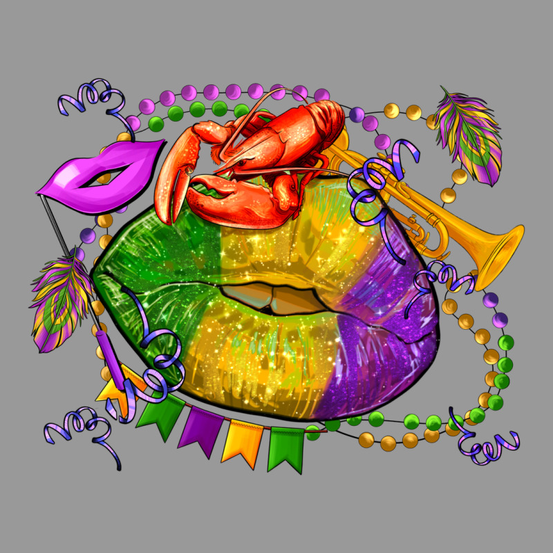 Mardi Gras Lips Olivia Vintage Hoodie by OliviaCreatesArt | Teevron