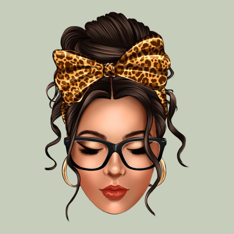 Caucasian Leopard Messy Bun Ladies Tee by texasbilliewilder | Teevron
