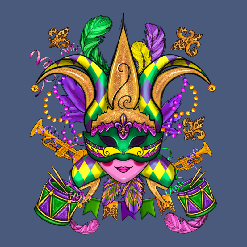 Mardi Gras Mask Vintage Hoodie by OliviaCreatesArt | Teevron
