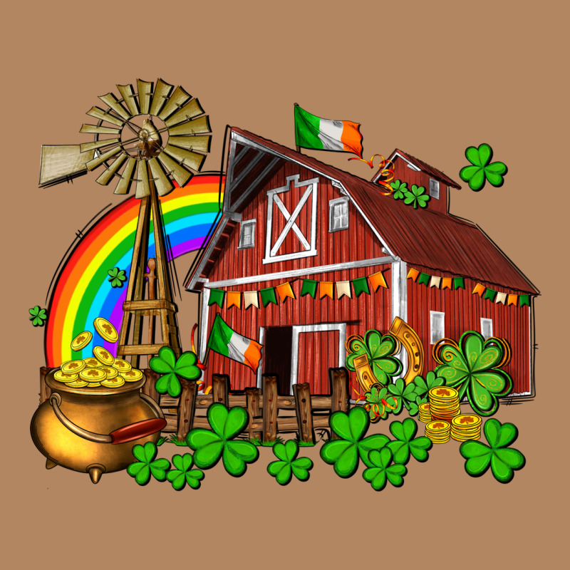 St. Patrick's Farm With Gold Long Sleeve Tee by OliviaCreatesArt | Teevron