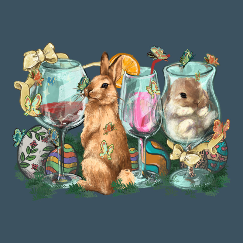 Easter Day Wine Glasses Bunny Urban Heavy Tee by HowdyJamesFarm | Teevron
