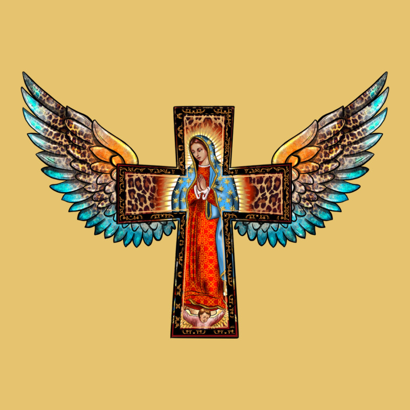 Our Lady Of Guadalupe Cross With Wings Premium Sweatshirt by BarkalooDesign | Teevron