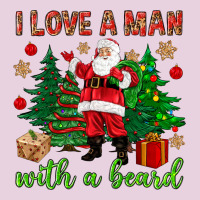 I Love A Man With A Beard Christmas Ladies Tee | Teevron