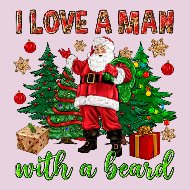 I Love A Man With A Beard Christmas Ladies Tee by NancyCooperArtShop | Teevron