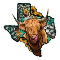 texas map highland cow | Teevron