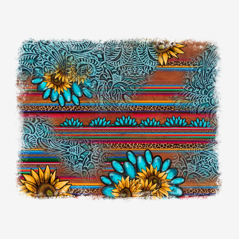 Sunflower Gemstone Serape Background Urban Hoodie by AdoDesignShop | Teevron