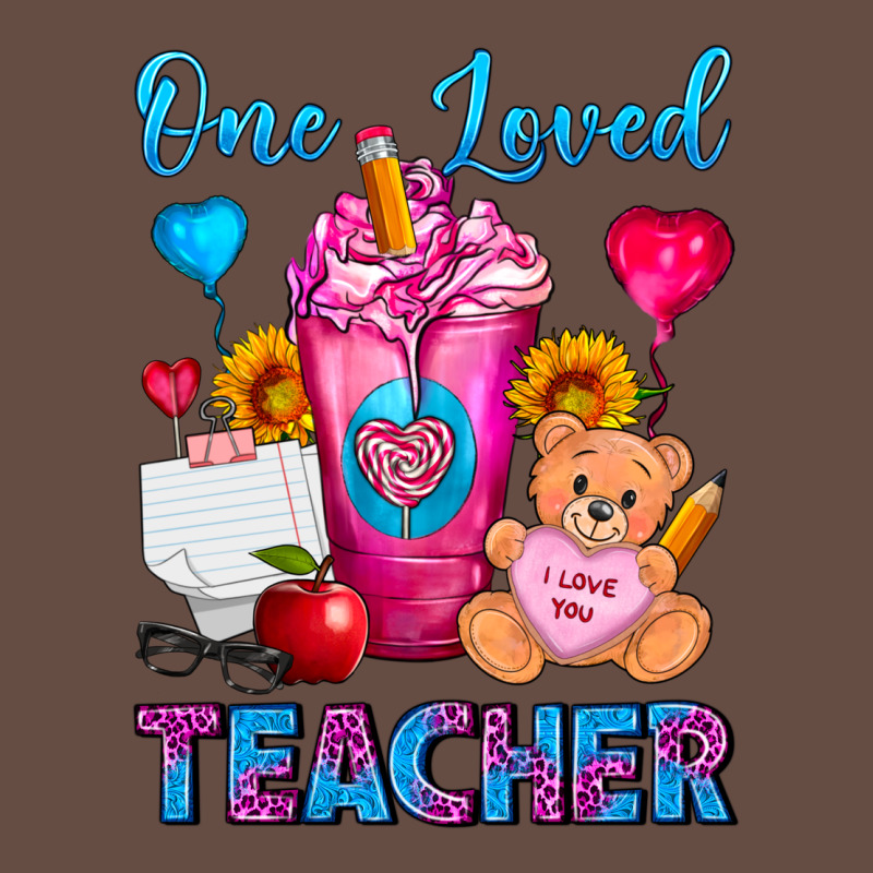 One Loved Teacher Valentines Day Cold Drink Frappe Long Sleeve Tee by FaDigitalArtStudio | Teevron