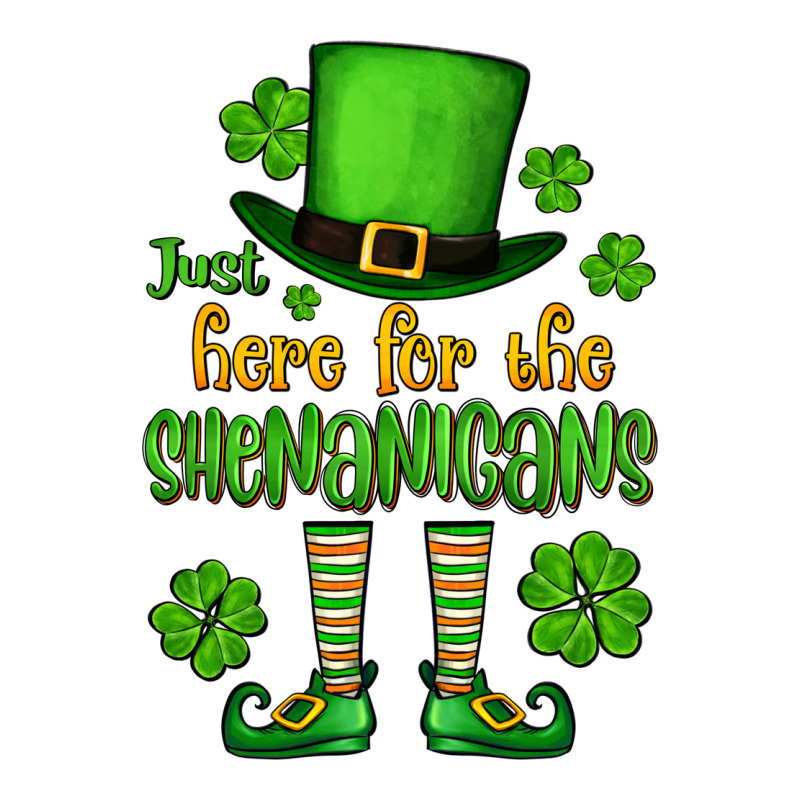 Just Here For The Shenanigans St. Patrick's Long Sleeve Tee by OliviaCreatesArt | Teevron
