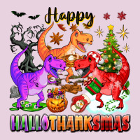 Happy Hallothanksmas Dinosaur Ladies Tee | Teevron