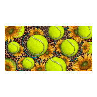 tennis ball with sunflower and racket  licence plato | Teevron