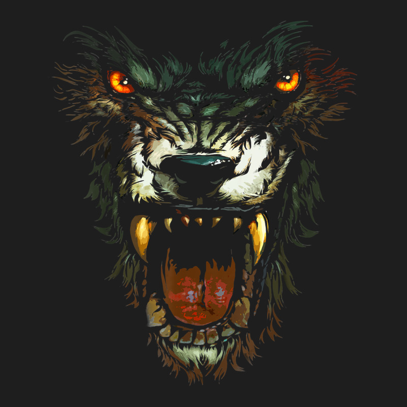 Werewolf Face Lycan Gothic Horror Occult Scary Halloween Heavyweight Hoodie by longCreatives | Teevron