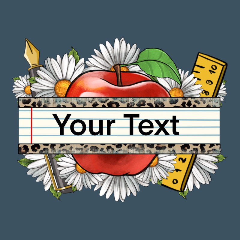 Floral Teacher Custom Name Urban Heavy Tee by CowGirlArtShop | Teevron