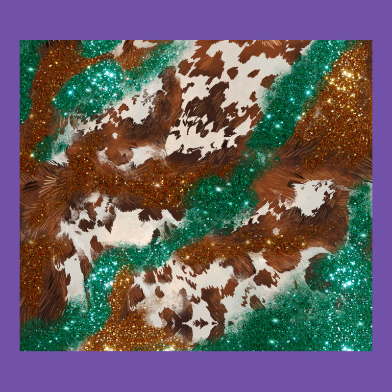 Brown Cowhide Glitter Premium Sweatshirt by BarkalooDesign | Teevron