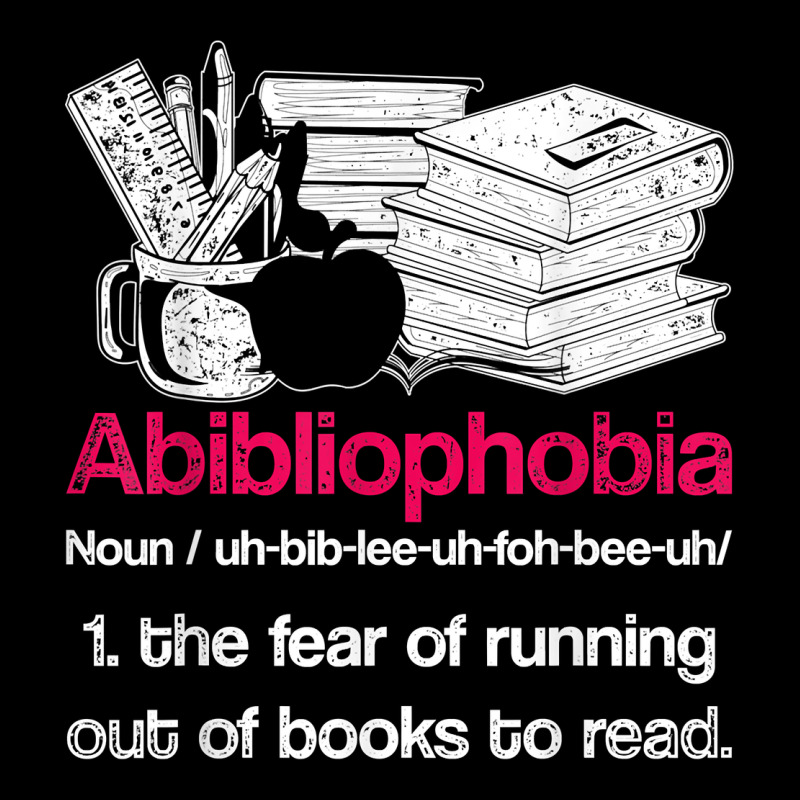 Funny Librarian Nerd Abibliophobia Bookworm Gift Reading Ladies Tee by longCreatives | Teevron