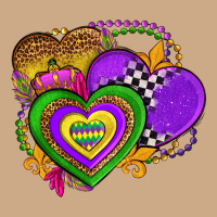 Mardi Gras Heart Olivia Vintage Hoodie | Teevron