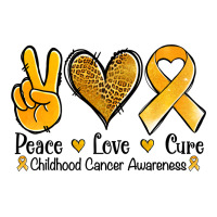Peace Love Cure Childhood Cancer Premium Tee | Teevron