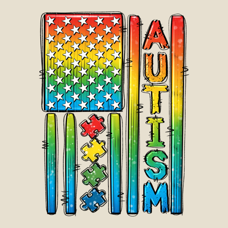 Autism American Flag Urban Heavy Tee by CowGirlArtShop | Teevron