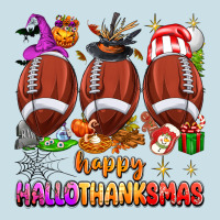 Happy Hallothanksmas Football Ladies Tee | Teevron