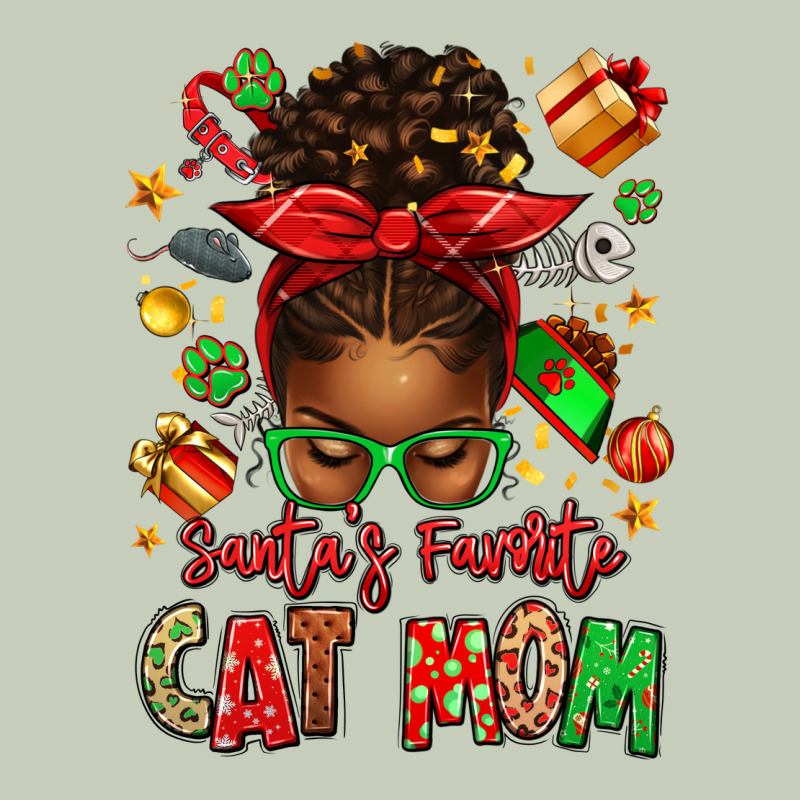 Santas Favorite Cat Mom Ladies Tee by texasbilliewilder | Teevron