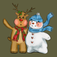 Christmas Reindeer Snowman Vintage Tee | Teevron
