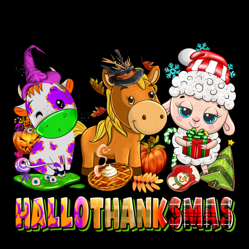 Happy Hallothanksmas Farm Animals Ladies Tee by texasbilliewilder | Teevron