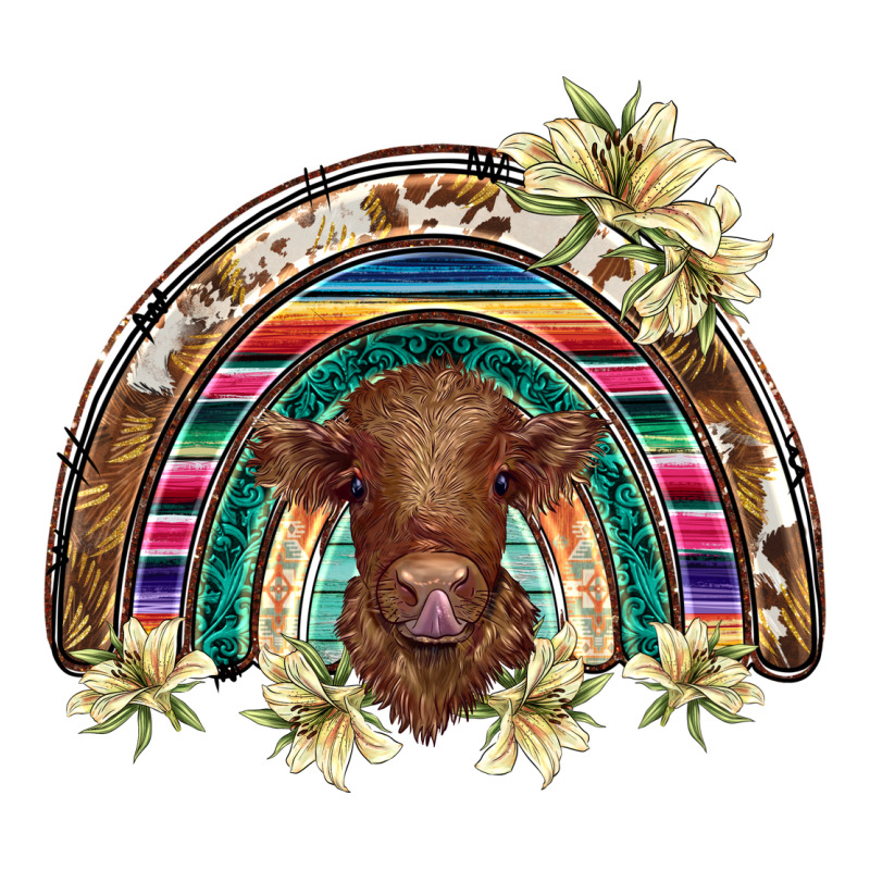 Scottish Calf Rainbow Heavyweight Hoodie by BarkalooDesign | Teevron