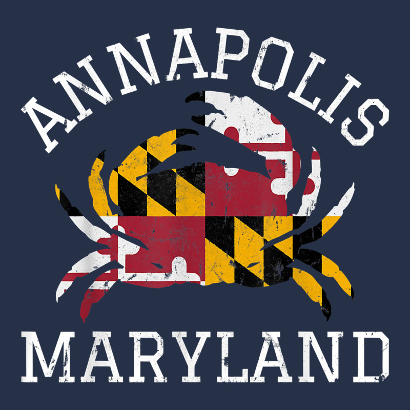 Annapolis Maryland Crab State Flag Home Travel Vintage Premium Hoodie by longCreatives | Teevron