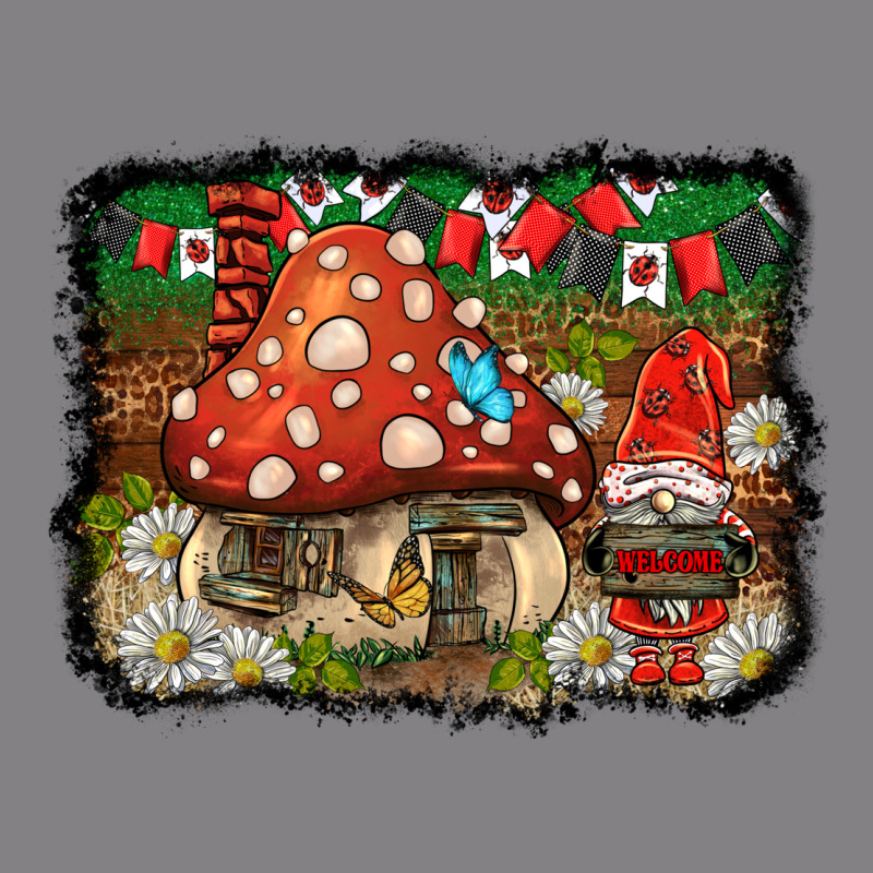 Welcome Ladybug Gnome Background Heavyweight Hoodie by BarkalooDesign | Teevron