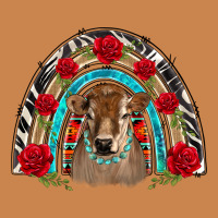 Brown Baby Cow Floral Rose Rainbow Heavyweight Hoodie | Teevron