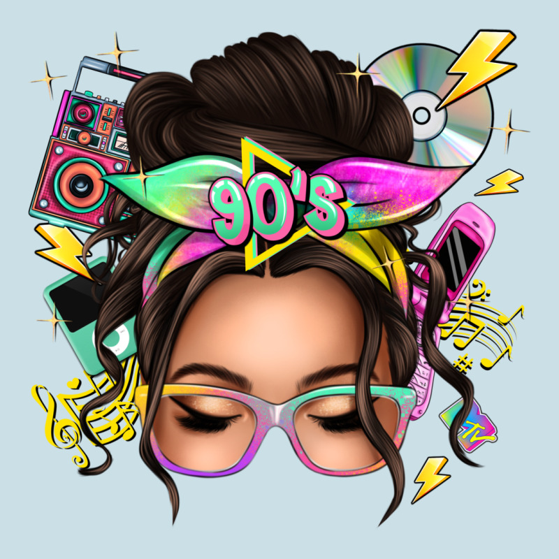 90s Messy Bun Ladies Tee by texasbilliewilder | Teevron