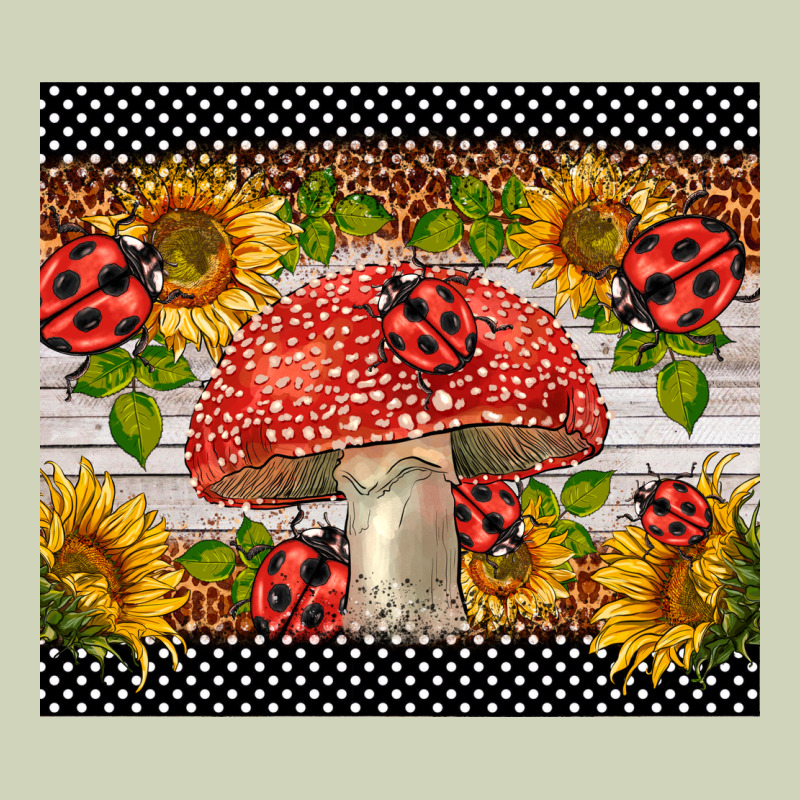 Ladybug Mushrooms Heavyweight Hoodie by BarkalooDesign | Teevron