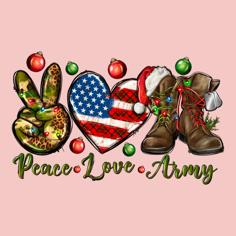 Peace Love Army Christmas 4th Of July Urban Heavy Tee by HowdyJamesFarm | Teevron