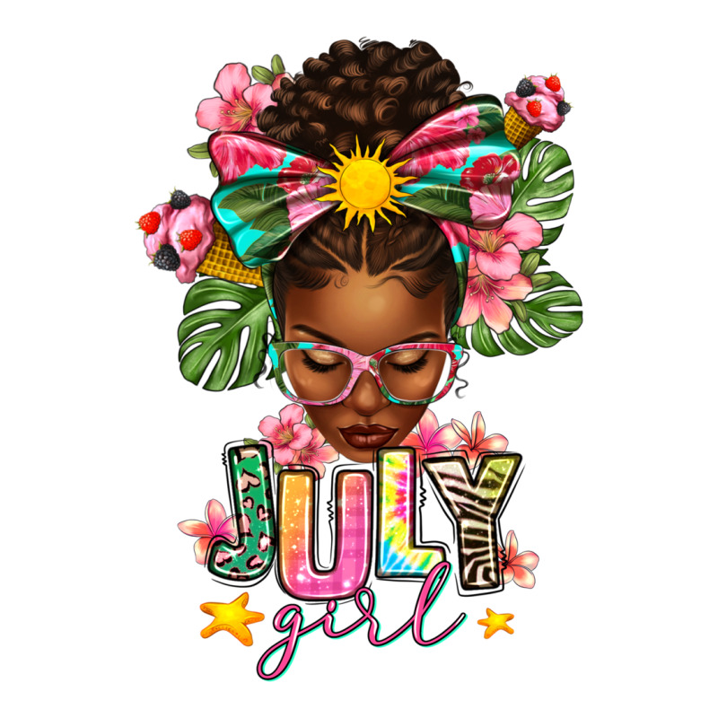 July Girl Afro Woman Summer Premium Tee by texasbilliewilder | Teevron