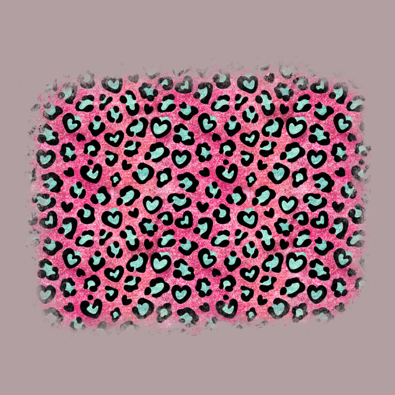 Pink Glitter Leopard With Heart Background Vintage Hoodie by OliviaCreatesArt | Teevron