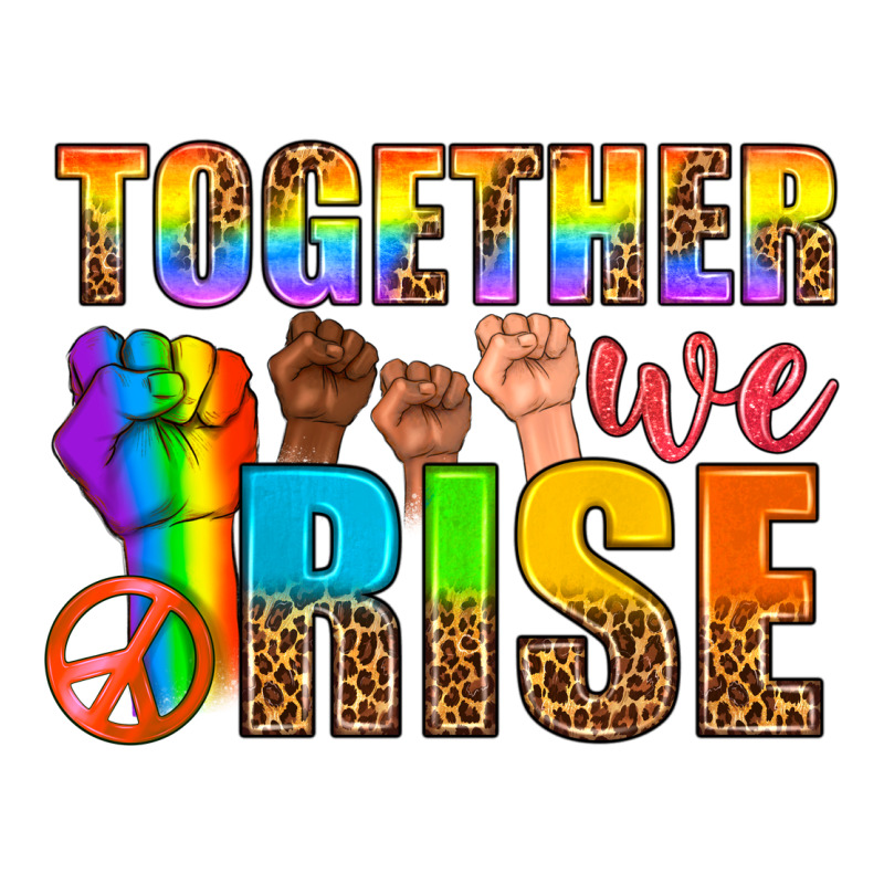 Lgbtq+ Together We Rise Premium Tee by NancyCooperArtShop | Teevron