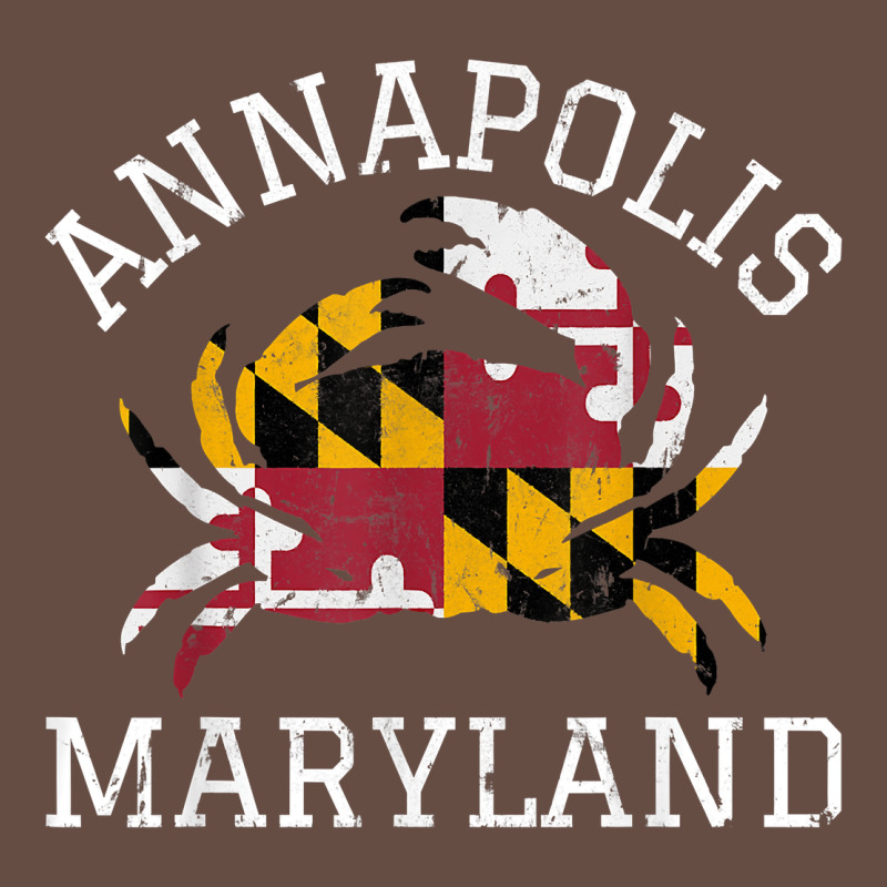 Annapolis Maryland Crab State Flag Home Travel Vintage Long Sleeve Tee by longCreatives | Teevron
