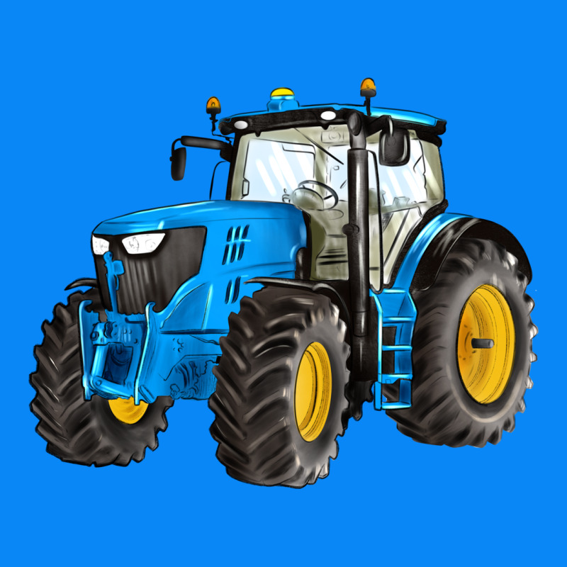 Western Farm Tractor Blue Zipper Hoodie by Artiststas | Teevron