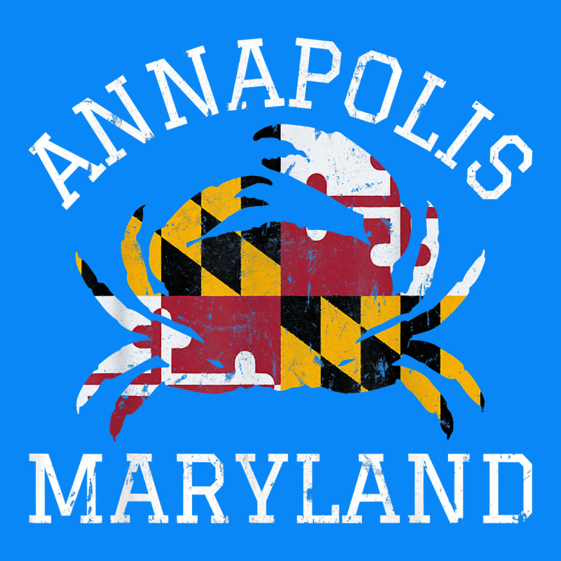 Annapolis Maryland Crab State Flag Home Travel Vintage Zipper Hoodie by longCreatives | Teevron