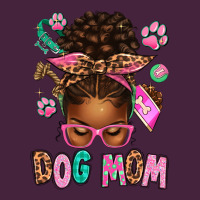 Afro Messy Bun Dog Mom Premium Tee | Teevron