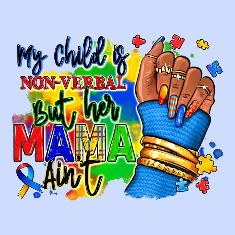 My Child Is Non Verbal But Her Mama Aint Afro Hand Rana Urban Heavy Tee by RanaPortraitStore | Teevron