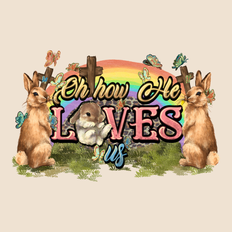 Oh How He Loves Us Cross Easter Day Urban Heavy Tee by HowdyJamesFarm | Teevron