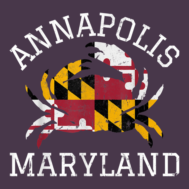 Annapolis Maryland Crab State Flag Home Travel Vintage Heavyweight Hoodie by longCreatives | Teevron