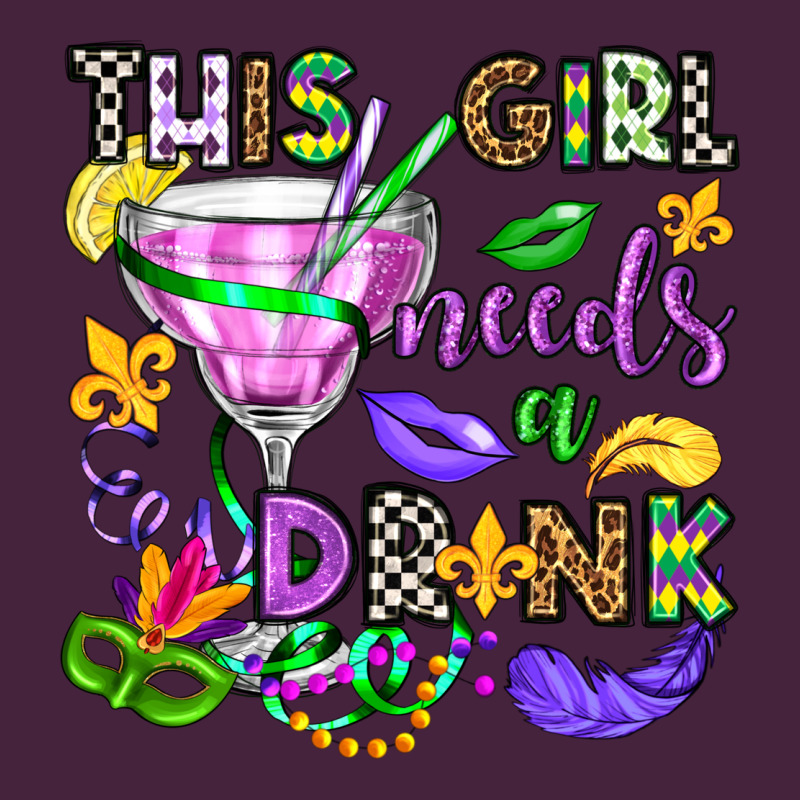 This Girl Needs A Drink Long Sleeve Tee by OliviaCreatesArt | Teevron