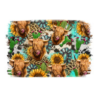 Highland Cow Western Background Premium Tee | Teevron