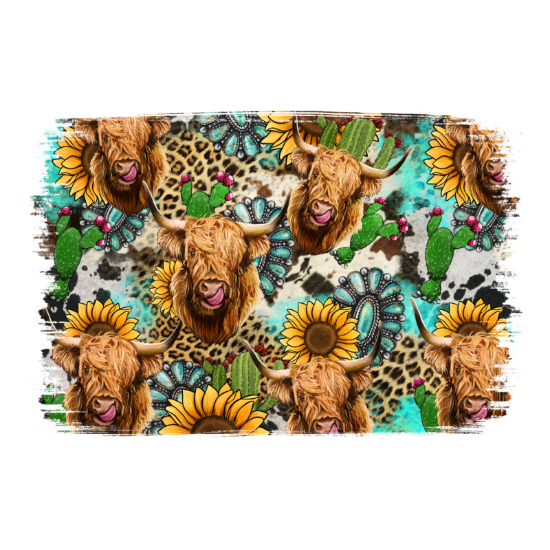 Highland Cow Western Background Premium Tee by Jasminsmagicworld | Teevron