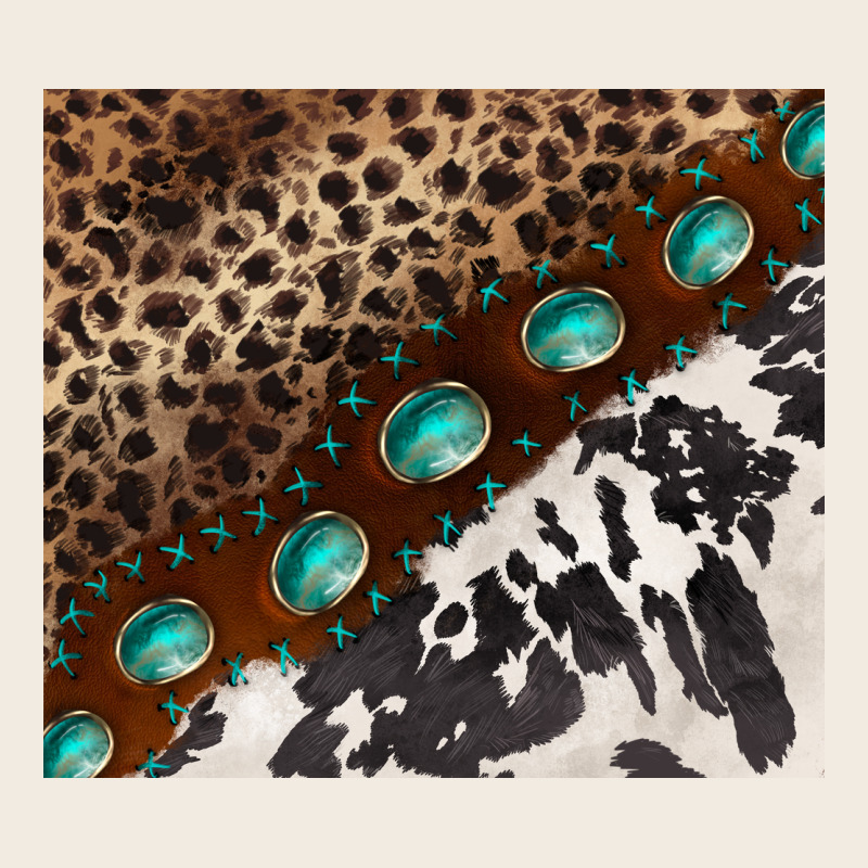 Leopard And Cowhide Gemstone Leather Premium Sweatshirt by BarkalooDesign | Teevron