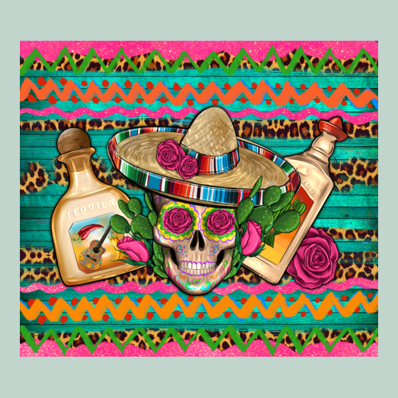 Mexican Tequila Skull Roses Cactus Sombrero Zipper Hoodie by Artiststas | Teevron