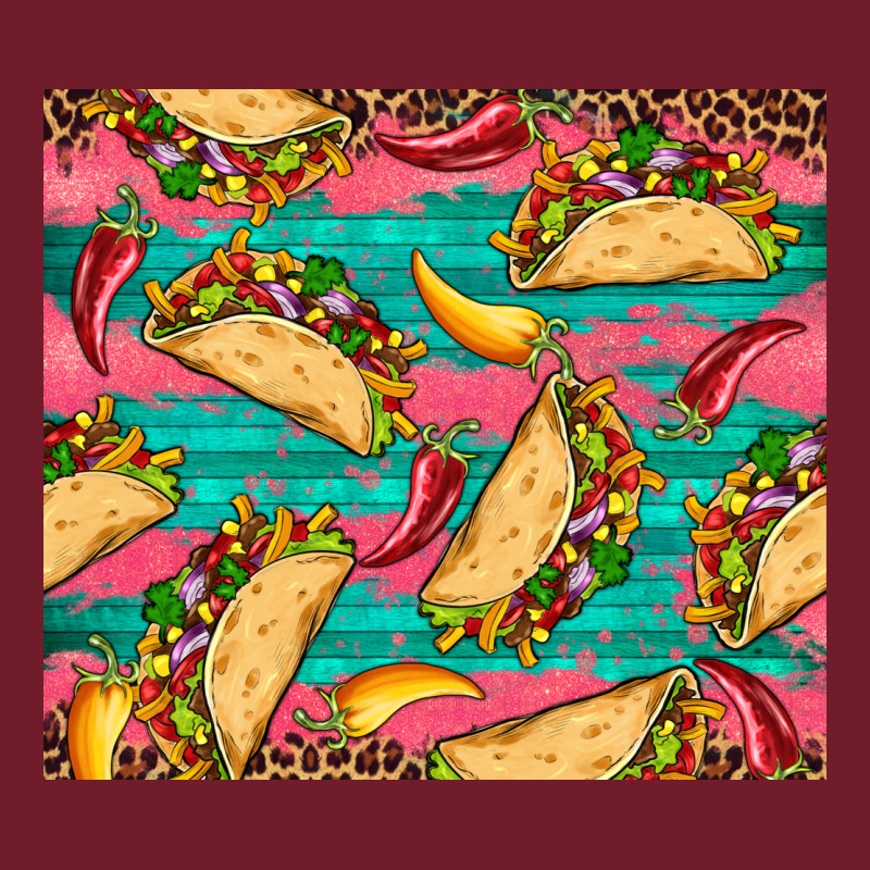 Mexican Taco Paper Glitter Leopard Wooden Zipper Hoodie by Artiststas | Teevron