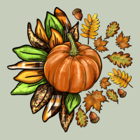 Fall Sunflower With Pumpkin Ladies Tee | Teevron