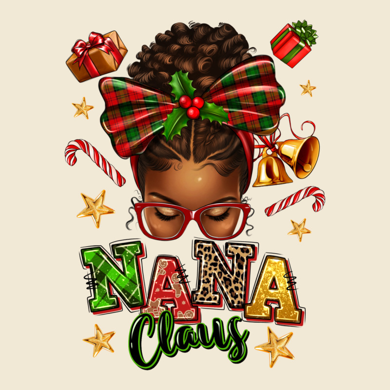 Nana Claus Afro Messy Bun Premium Tee by texasbilliewilder | Teevron